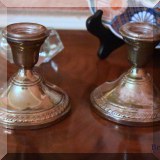 S01. Weighted sterling silver candlesticks. 